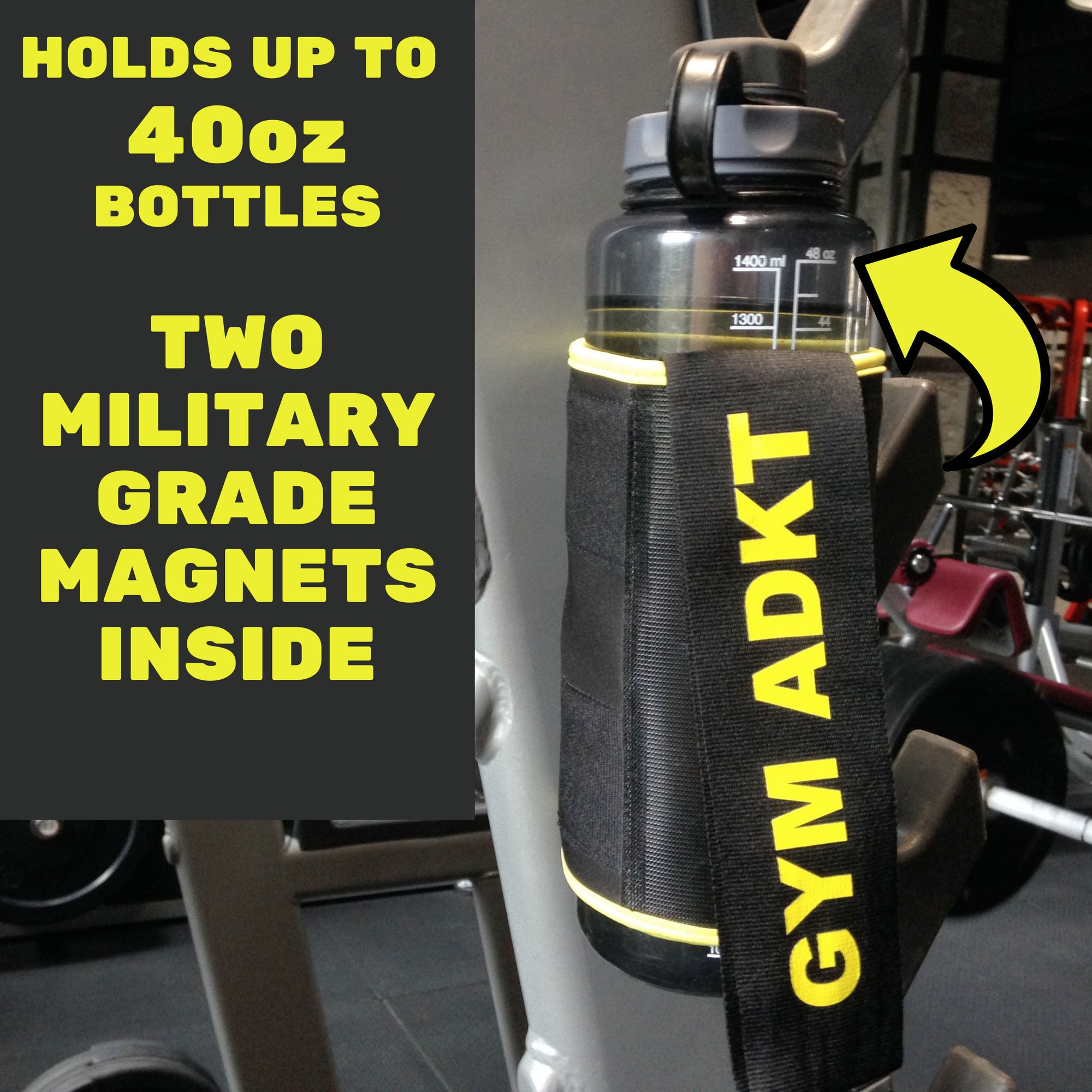 Magnetic Sports Water Bottle Holder Shaker Bottle Holder Magnet Adsorption  Bottle Fitness Gym Workout Home Bottle Cover
