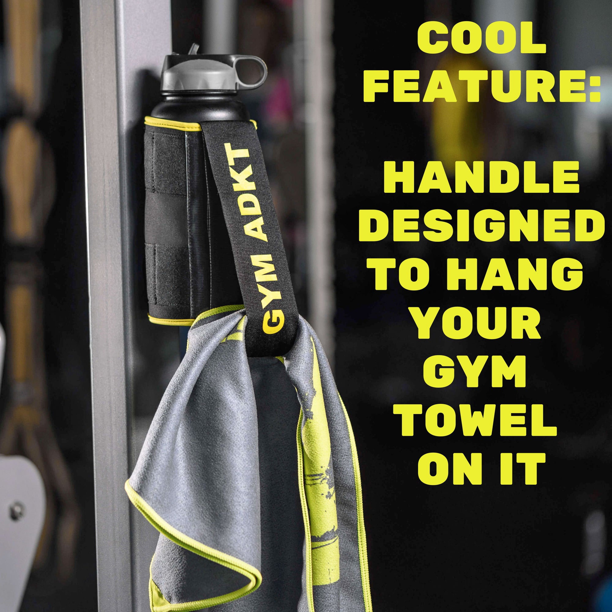 At the gym or on the go use the Magnetic Bottle Bag to attach to any s